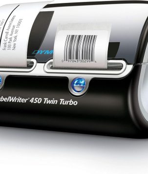 DYMO Label Printer | Label Writer 450 Twin Turbo Direct Thermal Printer Fast Printing Great for Labeling Filing Shipping Mailing Barcodes and More Home & Office Organization